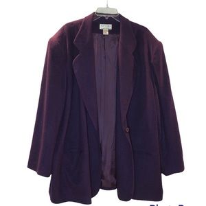 Venezia Wool lined deep purple jacket